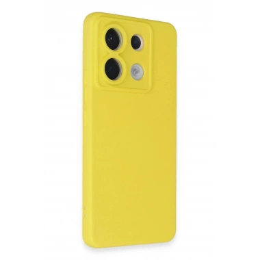 Mey İthalat®   Redmi Note 13 Pro 5G Kılıf Nano içi Kadife Silikon - Sarı