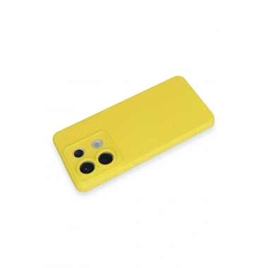 Mey İthalat®   Redmi Note 13 Pro 5G Kılıf Nano içi Kadife Silikon - Sarı