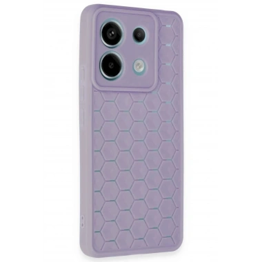Mey İthalat®   Redmi Note 13 Pro 5G Kılıf Petek Silikon Kapak - Lila
