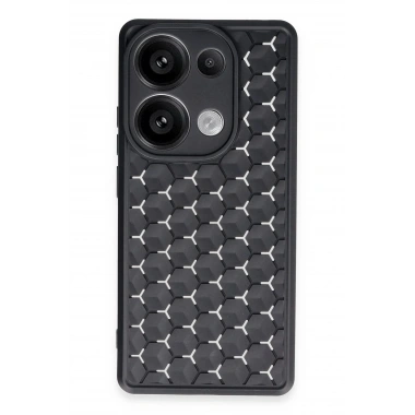 Mey İthalat® Redmi Note 13 Pro 5G Kılıf Petek Silikon Kapak - Siyah