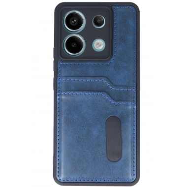Mey İthalat® Redmi Note 13 Pro 5G Kılıf Sara Kartvizitli Deri Kılıf - Lacivert