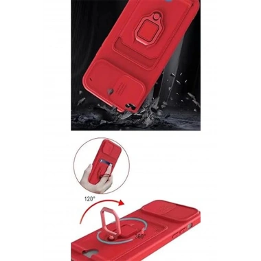 Mey İthalat®   Redmi Note 13 Pro 5G Kılıf Zuma Kartvizitli Yüzüklü Silikon - Siyah