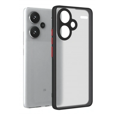 Mey İthalat®   Redmi Note 13 Pro Plus Kılıf Montreal Silikon Kapak - Siyah