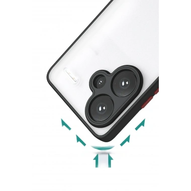 Mey İthalat®   Redmi Note 13 Pro Plus Kılıf Montreal Silikon Kapak - Siyah