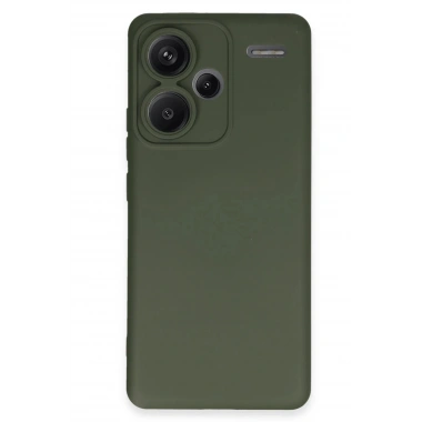 Mey İthalat®   Redmi Note 13 Pro Plus Kılıf Nano içi Kadife Silikon - Koyu Yeşil