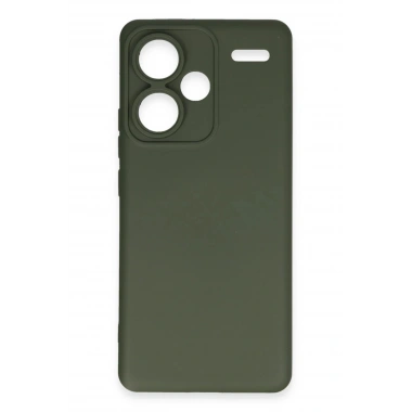 Mey İthalat®   Redmi Note 13 Pro Plus Kılıf Nano içi Kadife Silikon - Koyu Yeşil