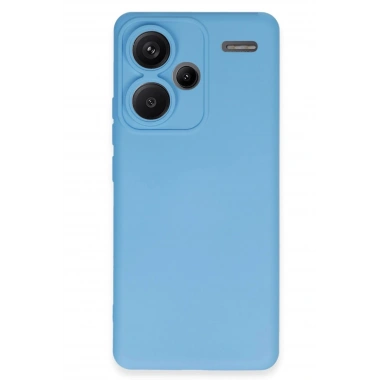 Mey İthalat®   Redmi Note 13 Pro Plus Kılıf Nano içi Kadife Silikon - Mavi