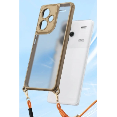 Mey İthalat®   Redmi Note 13 Pro Plus Kılıf Penta Silikon Kılıf - Çöl Titanyum