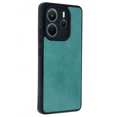 Mey İthalat®   Redmi Note 14 4G Kılıf Aras Deri Kapak - Açık Yeşil