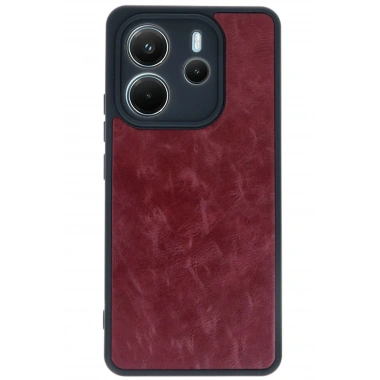 Mey İthalat®   Redmi Note 14 4G Kılıf Aras Deri Kapak - Bordo