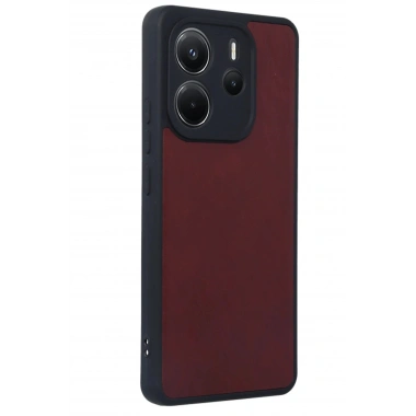 Mey İthalat®   Redmi Note 14 4G Kılıf Aras Deri Kapak - Bordo