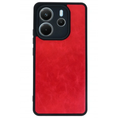 Mey İthalat®   Redmi Note 14 4G Kılıf Aras Deri Kapak - Kırmızı