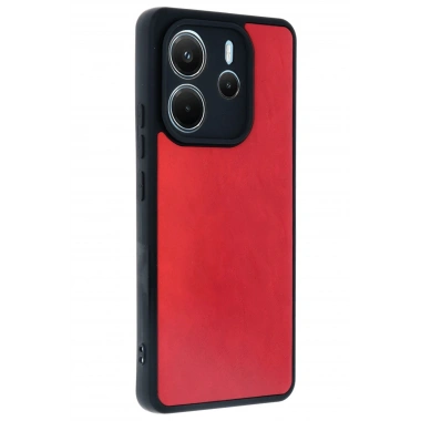 Mey İthalat®   Redmi Note 14 4G Kılıf Aras Deri Kapak - Kırmızı