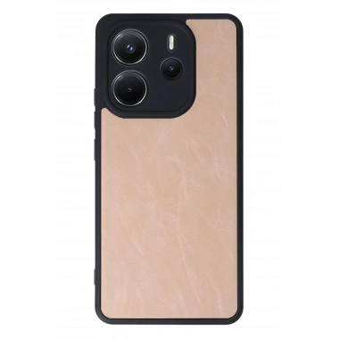 Mey İthalat®   Redmi Note 14 4G Kılıf Aras Deri Kapak - Pudra
