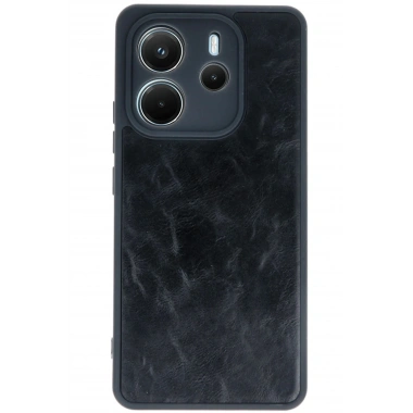 Mey İthalat®   Redmi Note 14 4G Kılıf Aras Deri Kapak - Siyah