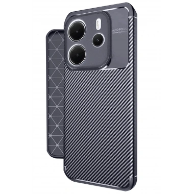 Mey İthalat®   Redmi Note 14 4G Kılıf Auto Focus Karbon Kapak - Lacivert