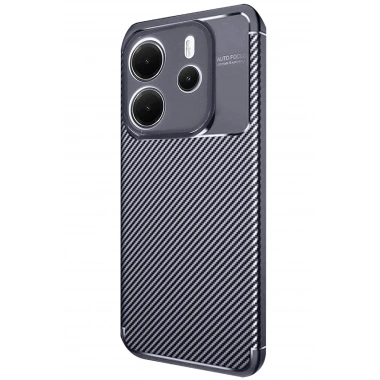 Mey İthalat®   Redmi Note 14 4G Kılıf Auto Focus Karbon Kapak - Lacivert