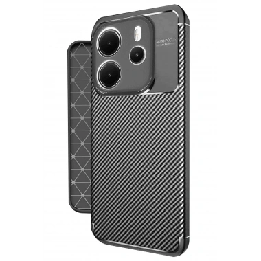 Mey İthalat®   Redmi Note 14 4G Kılıf Auto Focus Karbon Kapak - Siyah