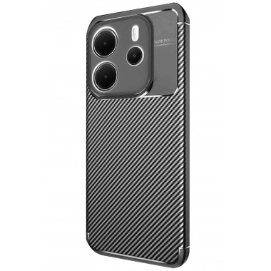 Mey İthalat®   Redmi Note 14 4G Kılıf Auto Focus Karbon Kapak - Siyah