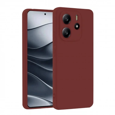 Mey İthalat®   Redmi Note 14 4G Kılıf First Silikon - Bordo