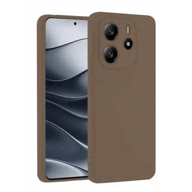 Mey İthalat®   Redmi Note 14 4G Kılıf First Silikon - Kahverengi