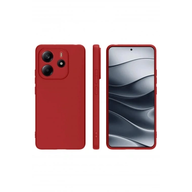 Mey İthalat®   Redmi Note 14 4G Kılıf First Silikon - Kırmızı