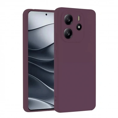 Mey İthalat®   Redmi Note 14 4G Kılıf First Silikon - Mürdüm