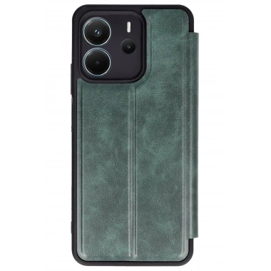 Mey İthalat® Redmi Note 14 4G Kılıf Flip Cover - Koyu Yeşil