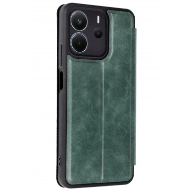 Mey İthalat® Redmi Note 14 4G Kılıf Flip Cover - Koyu Yeşil