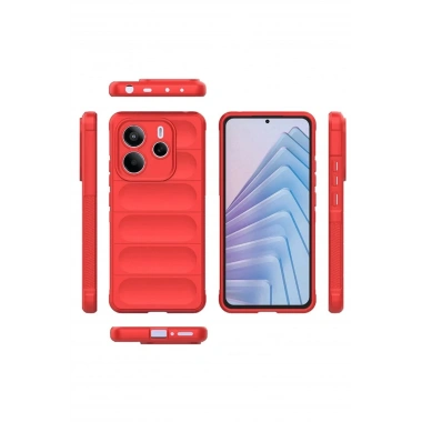 Mey İthalat®   Redmi Note 14 4G Kılıf Optimum Silikon - Kırmızı