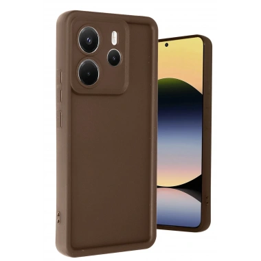 Mey İthalat®   Redmi Note 14 4G Kılıf Viera Silikon - Kahverengi