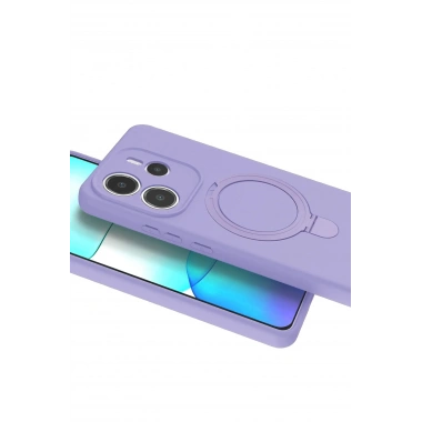 Mey İthalat®   Redmi Note 14 4G Regal Magsafe Standlı Kapak - Lila