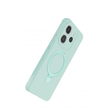Mey İthalat®   Redmi Note 14 4G Regal Magsafe Standlı Kapak - Su Yeşili