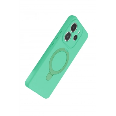 Mey İthalat®   Redmi Note 14 4G Regal Magsafe Standlı Kapak - Yeşil
