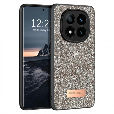 Mey İthalat®   Redmi Note 14 Pro 4G Bright Simli Kapak - Gold