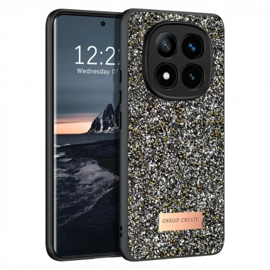 Mey İthalat®   Redmi Note 14 Pro 4G Bright Simli Kapak - Gümüş