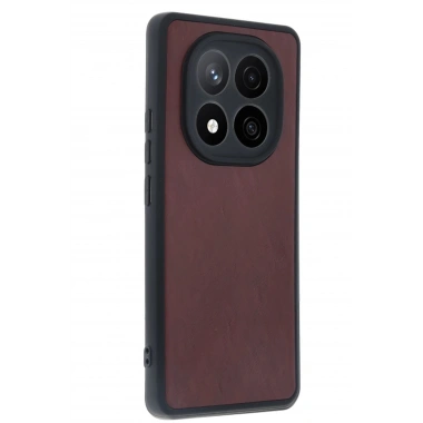 Mey İthalat®   Redmi Note 14 Pro 4G Kılıf Aras Deri Kapak - Bordo