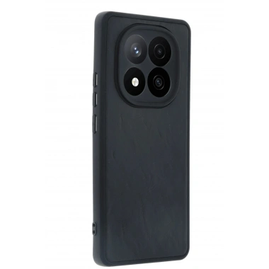 Mey İthalat®   Redmi Note 14 Pro 4G Kılıf Aras Deri Kapak - Siyah