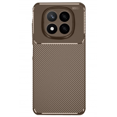 Mey İthalat®   Redmi Note 14 Pro 4G Kılıf Auto Focus Karbon Kapak - Kahverengi