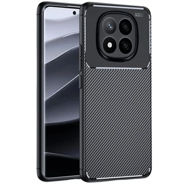 Mey İthalat®   Redmi Note 14 Pro 4G Kılıf Auto Focus Karbon Kapak - Siyah
