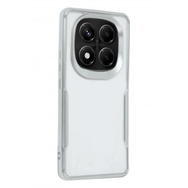 Mey İthalat®   Redmi Note 14 Pro 4G Kılıf Boyi Silikon Kapak - Gümüş