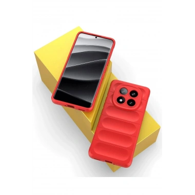 Mey İthalat®   Redmi Note 14 Pro 4G Kılıf Optimum Silikon - Kırmızı
