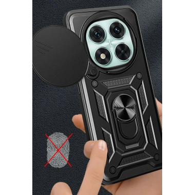 Mey İthalat®   Redmi Note 14 Pro 4G Kılıf Pars Lens Yüzüklü Silikon - Lacivert