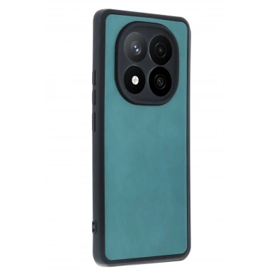 Mey İthalat®   Redmi Note 14 Pro 5G Kılıf Aras Deri Kapak - Açık Yeşil