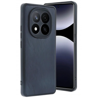 Mey İthalat®   Redmi Note 14 Pro 5G Kılıf Aras Deri Kapak - Lacivert