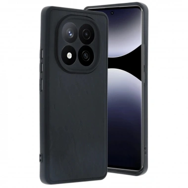 Mey İthalat®   Redmi Note 14 Pro 5G Kılıf Aras Deri Kapak - Siyah