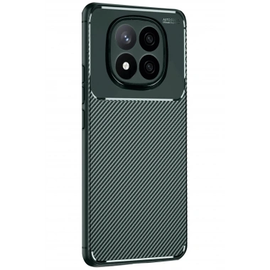 Mey İthalat®   Redmi Note 14 Pro 5G Kılıf Auto Focus Karbon Kapak - Koyu Yeşil