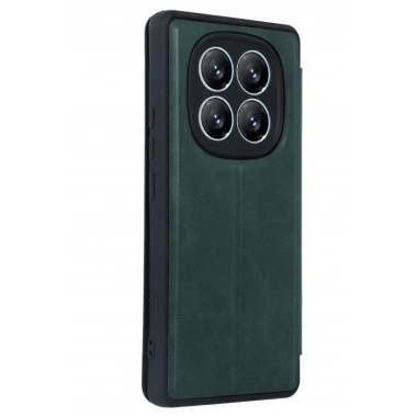 Mey İthalat® Redmi Note 14 Pro 5G Kılıf Flip Cover - Koyu Yeşil