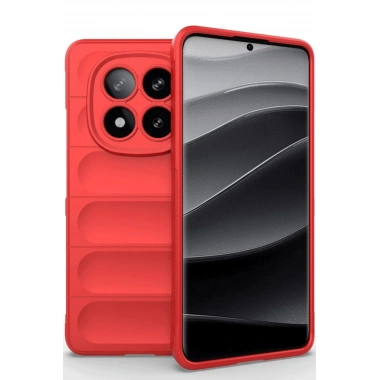 Mey İthalat®   Redmi Note 14 Pro 5G Kılıf Optimum Silikon - Kırmızı