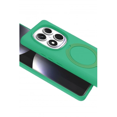 Mey İthalat®   Redmi Note 14 Pro 5G Regal Magsafe Standlı Kapak - Yeşil